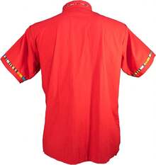 Men's Short Sleeve Mexican Guayabera Shirts Made In Mexico, Multiple Colorshalloween - 紅色 - 查看 6