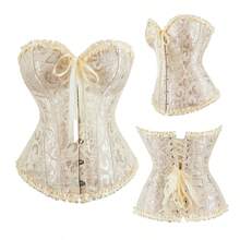 Corset Corset Floral Waist Shaping Belt - Champán - Ver 3