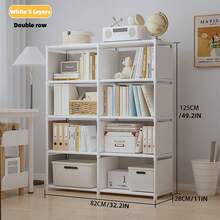 Multi-Tier Floor Standing Bookshelf, Simple Home Use Storage Cabinet, Living Room Bookcase, Wall Corner Organizer Rack,Bedroom Room Decor,Back To School - Multicolor - View 7