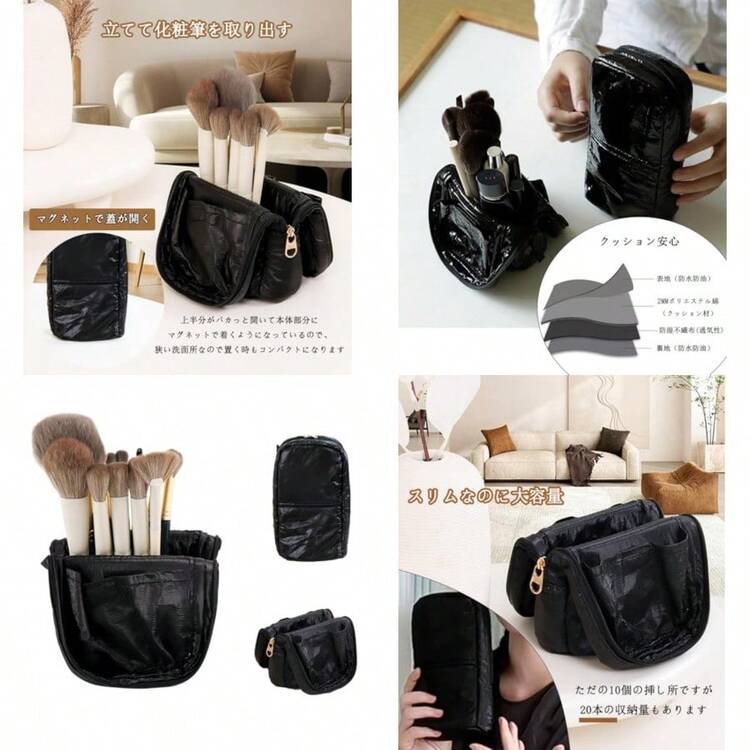 フタ付シザーケース 7丁差し ダークブラウン 本革 SCA-44/CDA シザー