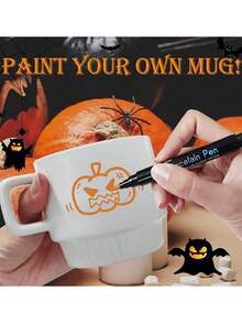 12 Colors Ceramic Painting Markers, Suitable For DIY Graffiti, Water-Based, Fade-Resistant, Perfect For Creating Art On Ceramic And Glass, Ideal Gift For Halloween, Christmas, Easter, New Year And Birthday - Multicolor - View 5