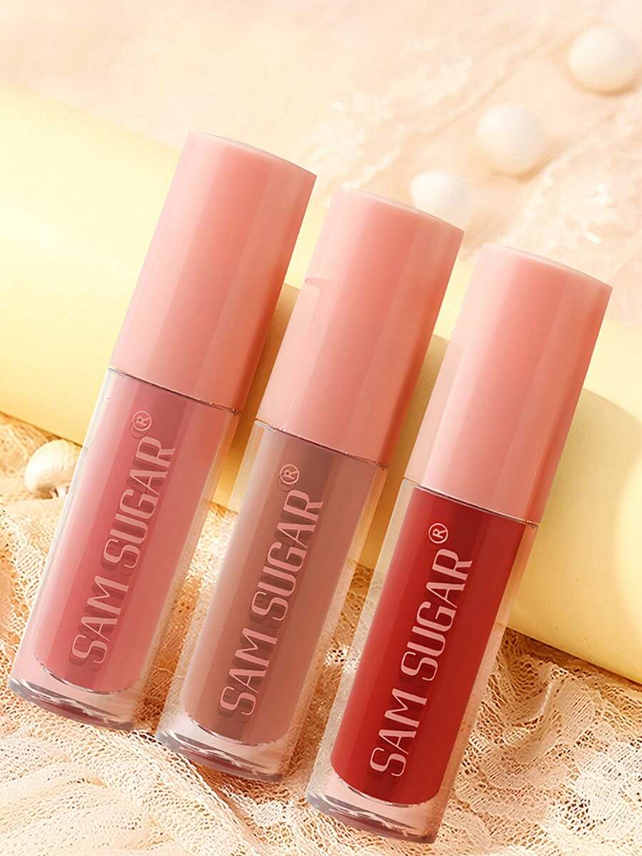 Matte Lip Gloss Set, Smudge-Proof, Velvety Matte Finish, Non-Sticky, Cup-Shaped Velvet Matte Lipstick, Lip Gloss - Multicolor - View 1