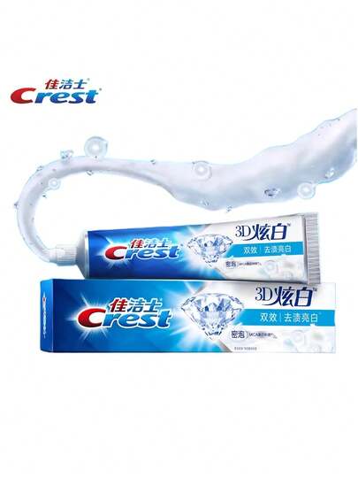 CREST Crest 3D Whitening Double Effect Toothpaste Reduces Bad Breath And Fresh Breath 120g Teeth Whitening