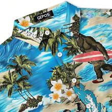 Cool Bigfoot Men's Hawaiian Shirt, Funny Sasquatch Unisex Short Sleeve Button Shirthalloween - Bãi biển Bigfoot - Xem 9