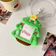 1pc Christmas Tree Plush Card Holder, Christmas Gingerbread Man Plush Card Holder, 3-Inch Small Card Display Card Holder, K-Pop Idol Small Card Display Card Holder Pendant, Id Card Student Card Work Card Holder, Christmas Gift, Cute Christmas Plush Pendant Keychain - Multicolor - View 12