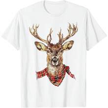 Reindeer Graphic Art Reindeer T-Shirt 1 - White - View 1