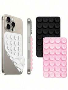 2pcs Silicone Suction Cup Mobile Phone Holder, Reusable Grip Phone Stand, Friends Compatible With IPhone, Android Phone, Gift For Birthday, Family, Friends Gifts Birthday Bathroom Phone Accessories Sticky Stand - Multicolor - View 10