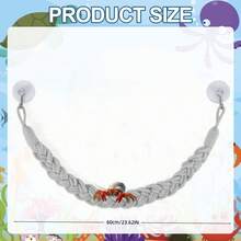 Handmade Woven Climbing Toy For Hermit Crabs, Curtain Rope Hooks, Knitted Woven Pieces, Hermit Crab Climbing Rope, Climbing Animal Rope With Hooks And Suction Cups, Suitable For Hermit Crab Ladder, Hermit Crab Habitat Decor, Lizard, Gecko, Snake, Tree Frog