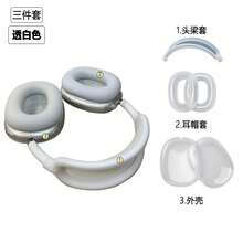 Case For AirPodsMax Headphones, Clear TPU Ear Cups Cover/Silicone Ear Pad Case Cover/Silicone Headband Cover Transparent Accessories Compatible With Apple AirPodsMax USB-C (2024/2020) [3 In 1] - TPU-multicolor Three-piece Set - View 26