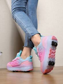 4-Season Kids Roller Skate Shoes With Upgraded Stability & Comfort, 4-Wheel Detachable Design For Daily Wear, Leisure & Sports