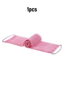 拉绳背部去角质磨砂毛巾，去角质背部清洗淋浴长浴球带丝瓜络布，男女淋浴配件，淋浴时使用的淋浴工具，用于深层清洁男女肌肤的淋浴配件。