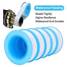 1/5/10卷装聚四氟乙烯（PTFE）管道密封胶带，防水胶带，螺纹密封胶带，淋浴喷头密封胶带，白色 - 彩色 - 查看 1