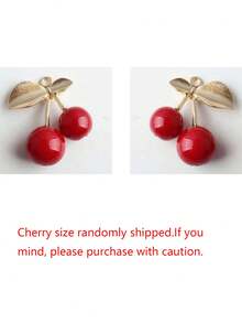Porte-clés de haute qualité à la mode et mignon en forme de cerise, papillon doré - Porte-clés cerise, pendentif de sac à dos élégant, pendentif de lettre de l'alphabet A à Z en alliage, pendentif d'écouteur, pendentif de voiture, pendentif décoratif, porte-clés cerise, accessoires de sac, avec clip de sac, accessoires brillants en résine et en métal, convient pour le portefeuille et le sac des femmes, accessoires de sac à dos - Multicolore - Voir 9