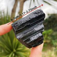 3 件天然黑色电气石 - 具有锋利边缘和光滑表面的真正矿物标本、波西米亚家居装饰、万圣节/圣诞节水晶礼物、DIY 珠宝制作、精神装饰、接地石收藏 - 收藏家和巫术实践的理想选择、粗糙的石头家居装饰礼物、节日礼物、户外花园装饰品、矿石节日、水晶雕刻 - 黑色 - 查看 3