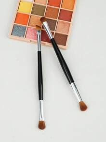 2Pcs Double Eye Shadow Brush/Eyebrow Brush,EcoTools Enhancing Eye Brush Set, Makeup Brushes For Liquid, Cream & Powder Eyeshadow & Eye Liner Application, Dual-Sided & , Synthetic Bristles, Cruelty-Free - Multicolor - View 11