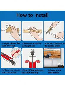 Capac pentru cabluri și sârmă, conductă flexibilă invizibilă autoadezivă anti-păsare, montată la suprafață