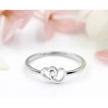 925 Sterling Silver Double Heart Rings For Women2025 - 10 - 查看 4