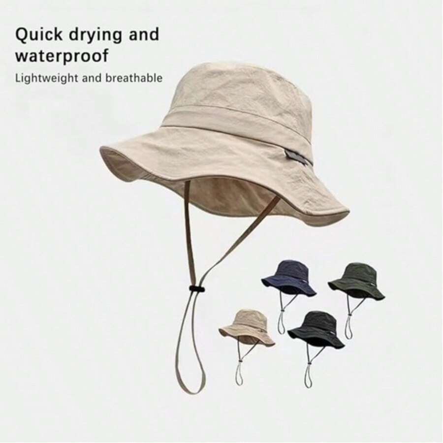 New Summer Quick-Drying Bucket Hat For Men And Women, With Drawstring Adjustment, Lightweight And Breathable, A Must-Have Outdoor Sun Hat For Hiking And Fishing. It Is Lightweight And Breathable, Suitable For Outdoor Hiking, Mountaineering, Fishing, Picnics, And Suitable For Halloween, Christmas And Other Festivals.