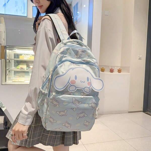 Sanrio 1 Stück Sanrio Hello Kitty, My Melody, Cinnamoroll Großraum-Reiserucksack, modischer multifunktionaler Lässig Schulrucksack, Material Nylon, geeignet für täglichen Gebrauch, Reisen, Schule, Outdoor, ideale Geschenktasche für Schule, Schul-Accessoires, Schulsachen