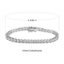 MDFUN 2 Peças Conjunto de Pulseiras de Tênis Luxuosas e da Moda com Zircônia de 4,0 mm nas Cores Platina e Dourada, Adequadas para Uso Diário de Homens e Mulheres