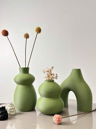 波西米亚花瓶家居装饰，北欧简约风格圆形现代花瓶，适用于搁板，美观的甜甜圈波西米亚客厅时尚花瓶，入口桌圣诞装饰礼物