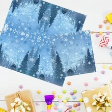 Serviettes d'invités de Noël Flocons de neige bleus Serviettes en papier jetables Serviettes décoratives de table pour le dîner Fournitures pour fête de Noël Décorations de table pour cuisine, salle de bain et hiver