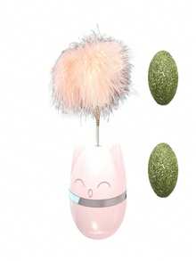 3 szt. – zabawki dla kotów na nudę, kulki z kocimiętką do gryzienia i łagodzenia nudy, samoprzylepna pałeczka z piórkami Hi Bell do drażnienia kota, zapobiegająca upadkom, kulki Weng do zgrzytania zębami, plastikowe zabawki dla kotów do gryzienia i obracania