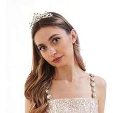 Lovelyshop Crystal Bridal Tiara Headband Leaf Design Crown For Wedding Prom Special Events 15+