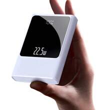 10000mAh Large Capacity Small Power Bank, Fast Charging 22.5W Mini USB C Portable Charger With Battery Pack Compact External Battery Bank, Compatible With Android/I Phone Device, Stable Polymer Lithium Battery. - White - View 2