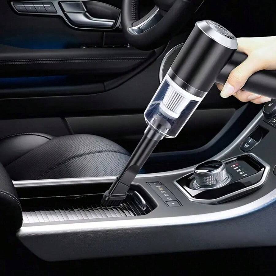 Portable Handheld Vacuum Cleaner - Enhanced Cyclone Suction, Wireless & Rechargeable With Strong Power, Effortless Cleaning For Cars, Offices, And Homes, Perfect For Quick - màu đen - Xem 1
