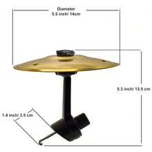 1pc Car Tambourine Car Mini Drum, Easy Clamping Design, Suitable For Music Lovers, Durable And Compact Car Accessories, Suitable For Various Models, Gold/Silver Optional