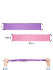 拉绳背部去角质磨砂毛巾，去角质背部清洗淋浴长浴球带丝瓜络布，男女淋浴配件，淋浴时使用的淋浴工具，用于深层清洁男女肌肤的淋浴配件。