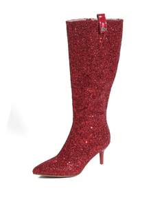 Sexy Fashion Plus Size 2025 New Versatile Women Electroplated Heel Side Zipper Tall Boots, Sexy Party Boots