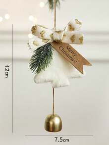 1 Stück Weihnachtsbaum Glocken Ornament, Neujahr Hängende Glocke Weihnachtsdekoration Türhänger, Weihnachtsauto Chime Geschenk, Stoff Plüsch Weihnachtsmetallglocke, Weihnachtsbaum Hängende Dekoration, Hängende Atmosphäre Tür Wand Dekoration Weihnachtsdekorationen Zuhause Weihnachtsgeschenke Weihnachtsdekoration