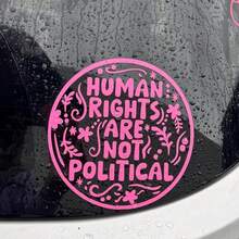 “人权不是政治”汽车贴纸，乙烯基贴花，汽车贴花，适用于汽车、卡车、壁挂、笔记本电脑、电脑、励志贴纸、礼品、汽车装饰配件 - 均碼 - 查看 2