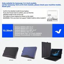 Laptop Cover For Samsung Galaxy Book 2 360 Book 2 Pro 360 Book 2 Pro 360 Book 3 360 Chromebook 13 XE930QCA Book Flex 13.3 NP930QCG PU Detachable Case 13.3inch Blue - 藍色 - 查看 5
