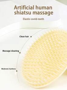1 Set: Hair Washing Massage Brush, Scalp Exfoliator, Hair Brush, Dandruff Remover, Scalp Cleansing And Hair Growth, Massage Shampoo Brush, Scalp Massager, Silicone Shampoo Comb, Cleaning Hair Brush And Bathing Tools, Bathing Accessories For Dandruff Removal Hair Brush Comb, 2-In-1 Dry/Wet Manual Head Massager For Bathing, Massage Shampoo Brush, Gift For Girls, Hair Brush,Travel Essentials,Travel Essential,Hairstyle,Hairdressing