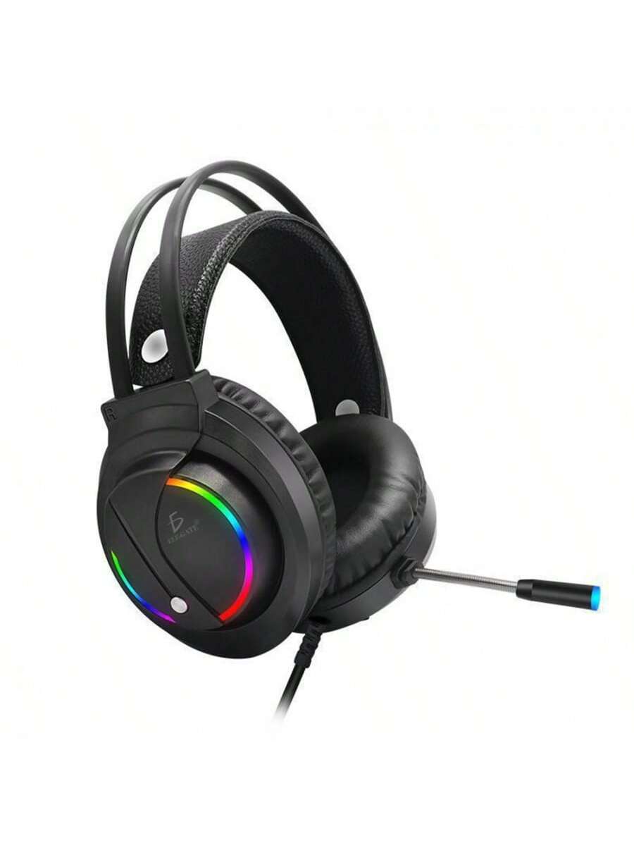 Diadema de auriculares para gamers con luces LED