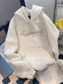 女童烟花印花连帽卫衣，青少年女童秋季服装，少女连帽衫，女童连帽卫衣，女童外套，女童冬季服装，8-12岁女童连帽衫，女童衬衫，女童T恤，女童服装，女童衬衫，服装，斋月衬衫，斋月T恤，儿童斋月服装，青少年斋月服装，春季，夏季，秋季，冬季，条纹，美式风格，开斋节 - 淺灰色 - 查看 2