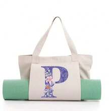 Mochila para Tapete de Yoga Personalizada de Grande Capacidade - Uma bolsa de lona durável e multifuncional, ideal para exercícios, viagens e uso diário. Leve e adequada para esportes, pilates, praia e academia, tanto para homens quanto para mulheres. Um presente de Natal imperdível!