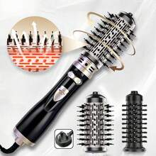3-In-1 Rotating Hair Dryer Brush Set - Rotating Hair Dryer With 2 Interchangeable Brush Heads (1.5 Inch And 2 Inch), Perfect Gift For Women For Hair Volumizing/Drying/Straightening/Curling - View 3