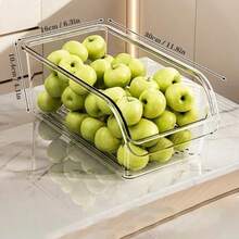 Clear Visible Classified Storage Fridge Organizer Bins Fruit Vegetable Food Drink Refrigerator Storage Containers Home Fridge Essential Must-Have For Housewives Popular Fridge Organizer - 1 cái có khay thoát nước - Xem 4
