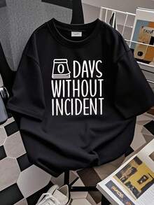 180g pure Cotton Zero days without sarcasm t-shirt, funny novelty t-shirt Comfortable Women Top Graphic Tees Print Round Neck Short Sleeve Stylish Soft Top For Everyday Wear Casual Stretched Unisex streetwear designer clothes female Breathable T-Shirt For Women Casual - Negro - Ver 2