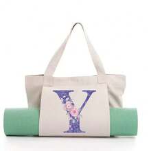 Mochila para Tapete de Yoga Personalizada de Grande Capacidade - Uma bolsa de lona durável e multifuncional, ideal para exercícios, viagens e uso diário. Leve e adequada para esportes, pilates, praia e academia, tanto para homens quanto para mulheres. Um presente de Natal imperdível!