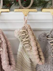 Custom Text Wood/Acrylic Ornaments With Hemp Rope - 1/3/5pcs, Boho Rustic Chic Holiday Decor, Personalized Christmas Stocking Name Tags, Ideal Family Festive Keepsake, Durable Premium Material Hanging Ornament, Perfect For Christmas/New Year/Holiday Celebrations