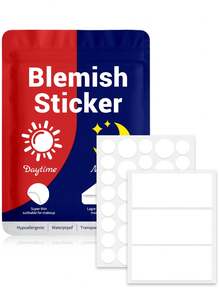 1170 ملصق زخرفي للنهار والليل، بحجم كبير، مناسب للوجه كاملاً، الجبهة، الذقن، الأنف، الجسم، الظهر، الرقبة والصدر، مربع/مستطيل