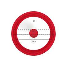 Tapa redonda universal para ollas, sartenes y utensilios de cocina. Tapa de vidrio templado con borde de silicona para reemplazar la tapa de la sartén - Multicolor - Ver 13