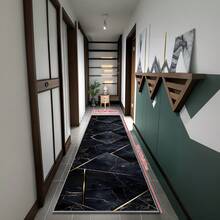 1 pièce Tapis de couloir moderne minimaliste extra long, convenant pour le salon, la chambre, le balcon, le bureau à domicile, la cuisine et autres espaces à fort trafic comme décoration d'intérieur
