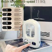 1 Stück 500mAh wiederaufladbarer Nebelverteiler & Luftbefeuchter, erfrischt und reinigt Ihren Raum, 3 einstellbare Modi, mit beruhigender Atmosphäre, Heim-, Schlafzimmer-, Wohnzimmer-Dekoration, Schlafzimmer-Luftbefeuchter | Moderne Ästhetik | Aroma-Diffuser, Nebelverteiler