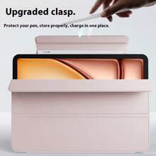 For IPad Pro 13 Inch Case M5 M4 2025 Air 11 M2 10.9 Air 5th 10th 11th Gen A16 2025 M3 Air 13 Powerful Magnetic Attachment Slim Trifold Stand Case Supports Pencil Pro And Pencil - Pink - View 6